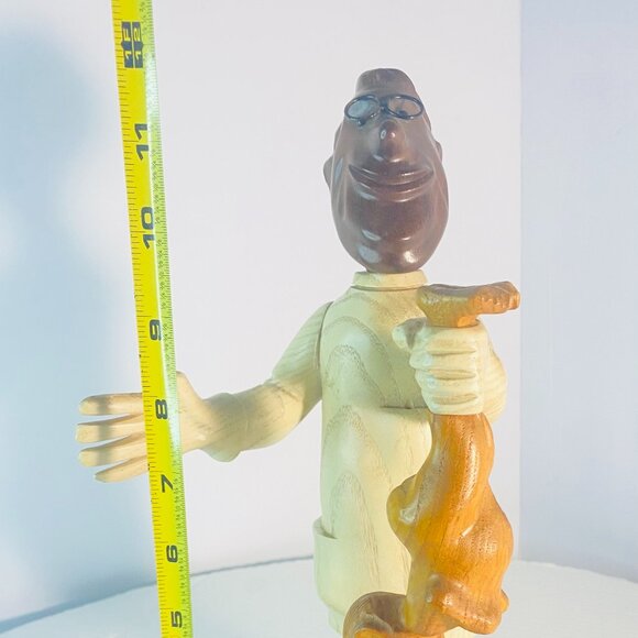 Vintage ROMER Italian Sculpture in Carved Wood12"-Pediatrician with Newborn Baby - Picture 4 of 17